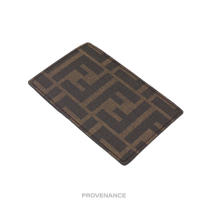 🔴 Fendi Card Holder Wallet NM - FF Zucca Canvas Black