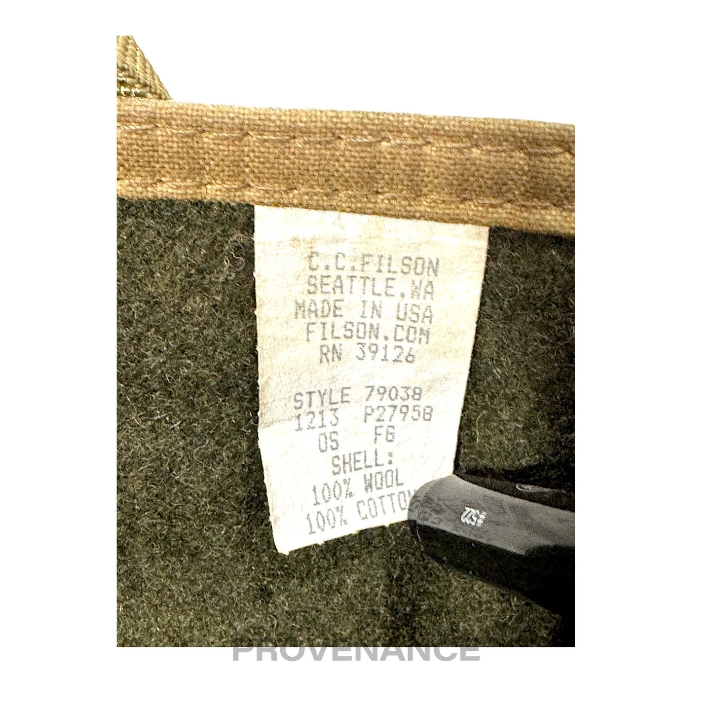 🔴 Filson Tin Cloth & Mackinaw Wool Tote Bag Tan Olive