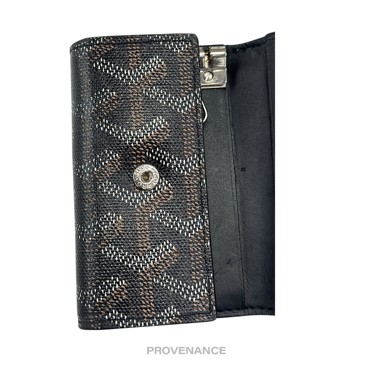 🔴 Goyard 6 Key Case Wallet - Black Goyardine