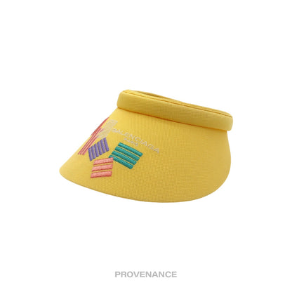 🔴 Balenciaga Logo Golf Visor - Yellow Abstract Colourblock