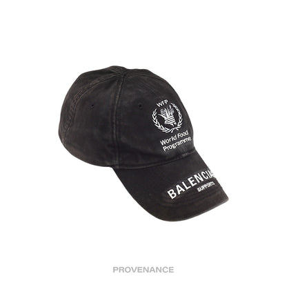 🔴 Balenciaga WFP World Food Programme Cap - Washed Black