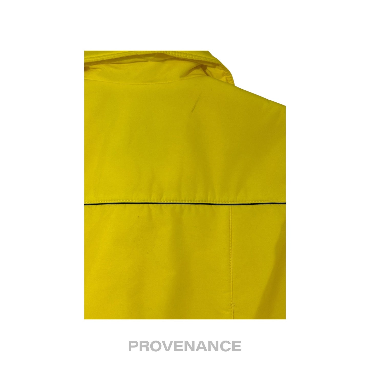 🔴 Moncler Logo Light Ski Jacket Coat - Yellow L Hood