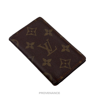 🔴 Louis Vuitton Pocket Organizer Card Wallet - Monogram Small "f"