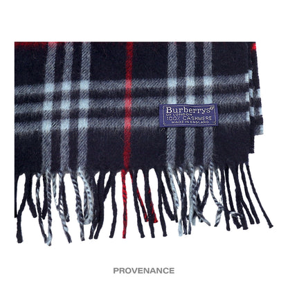 🔴 Burberry Scarf - Nova Check Cashmere Navy