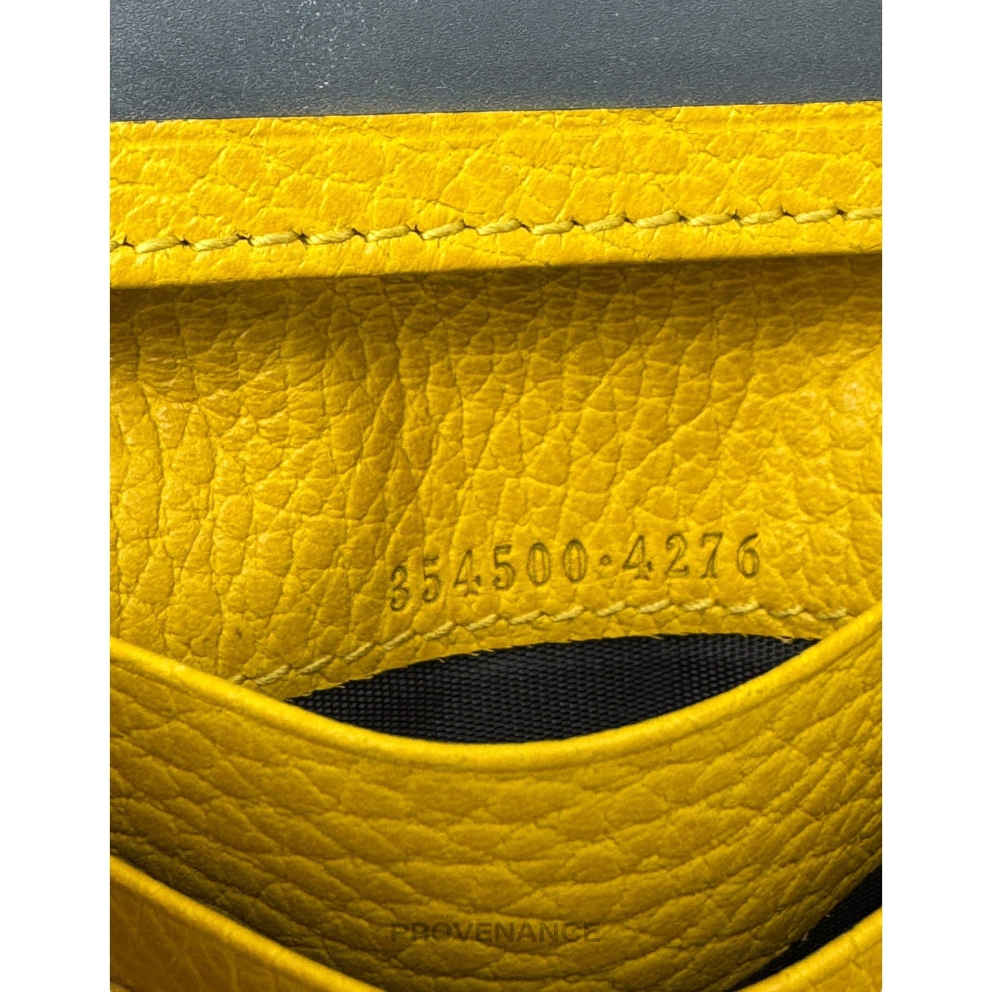 🔴 Gucci MII Pocket Organizer Wallet - Yellow Tumbled Leather