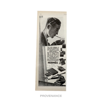 🔴 Hermes Antique Vintage Newsprint Ad - HERMÈS SELLIER