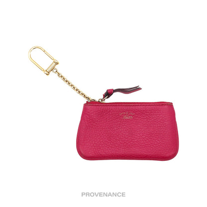 🔴 Gucci MII Key Pouch Cles - Pink Tumbled Leather