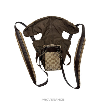 🔴 Gucci Baby Carrier - GG Canvas Monogram Brown