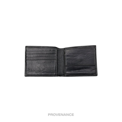 🔴 Balenciaga Bazaar Bifold Wallet - Blue/Black Patchwork