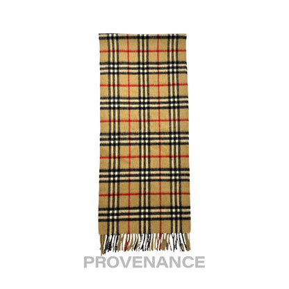 🔴 Vintage Burberrys Scarf Nova Check 100% PURE CASHMERE
