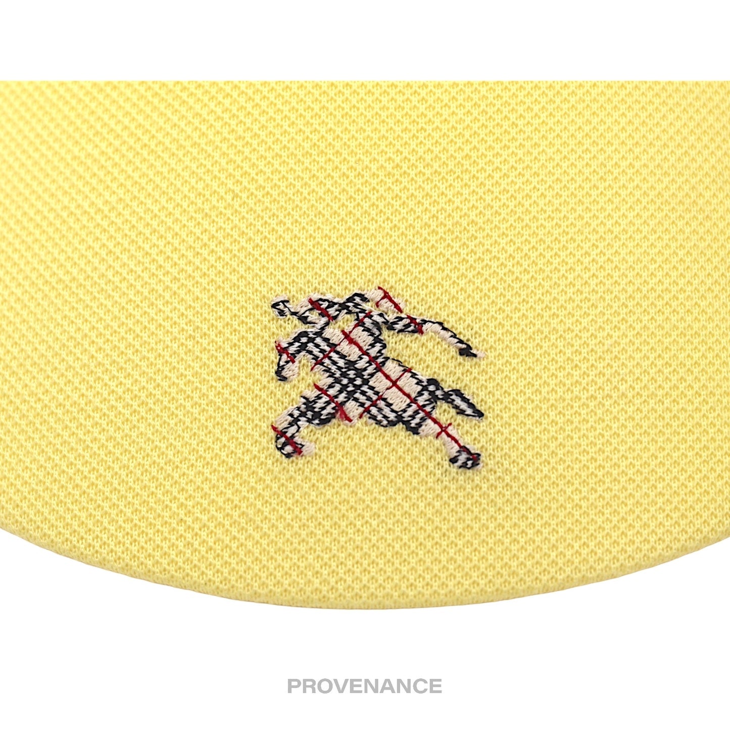 🔴 Burberry Knight Logo Golf Visor - Yellow Nova Check