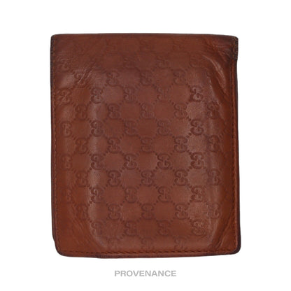 🔴 Gucci Bifold Wallet - Orange GG MicroGuccissima Patchwork