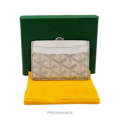 🔴 Goyard Saint Sulpice Card Holder - White Goyardine