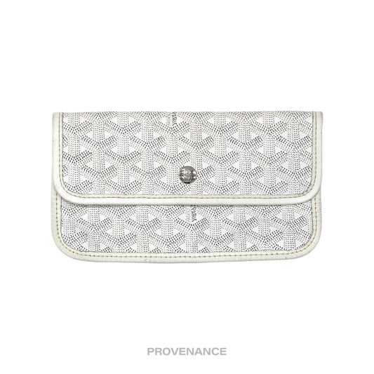 🔴 Goyard St. Louis Pouch Wallet - White Goyardine