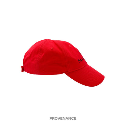 🔴 Balenciaga BB Logo Mode Embroidered Cap Hat - Red