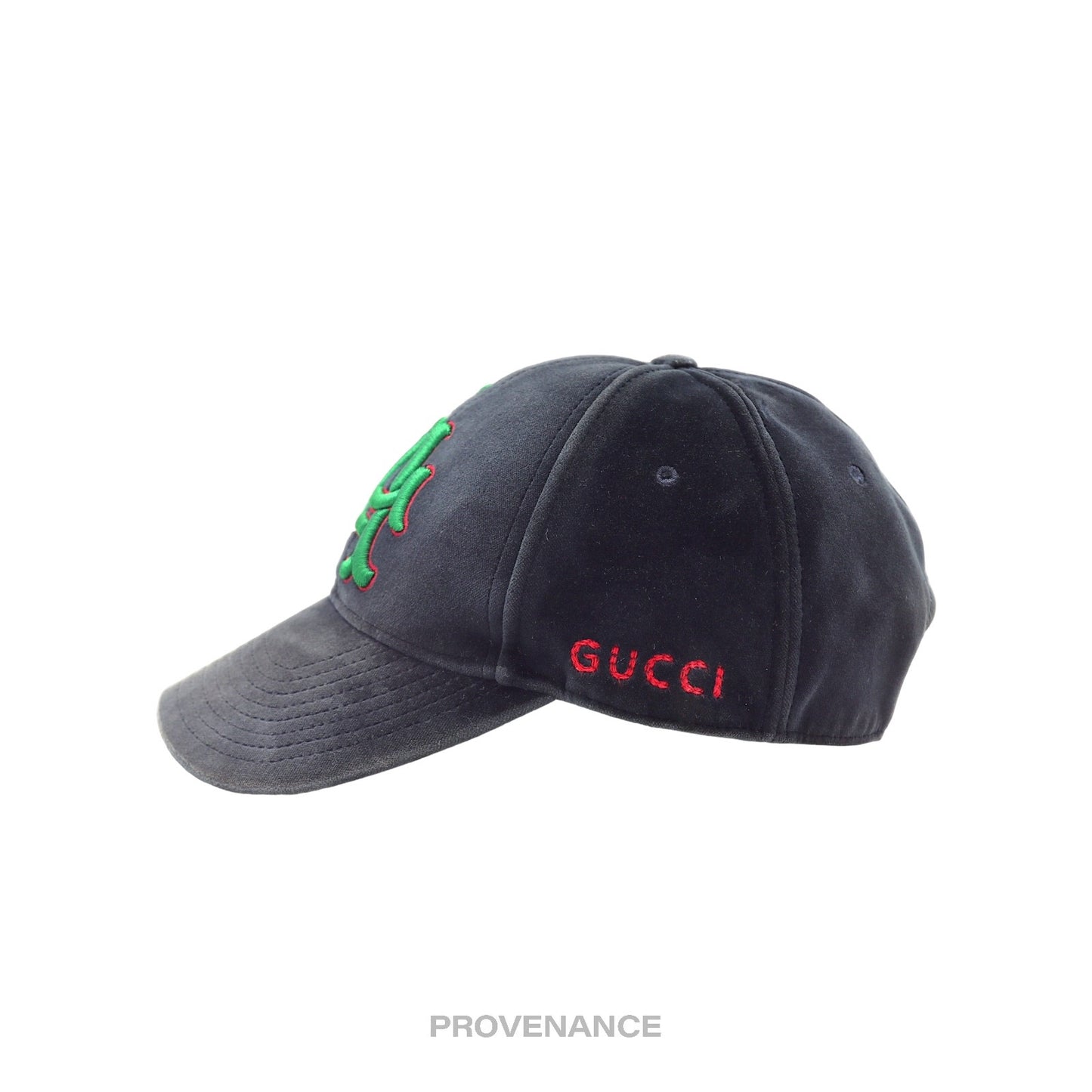 🔴 Gucci x MLB LA Angels Velour Hat Cap - Black Velour