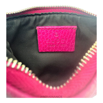 🔴 Gucci MII Key Pouch Cles - Pink Tumbled Leather