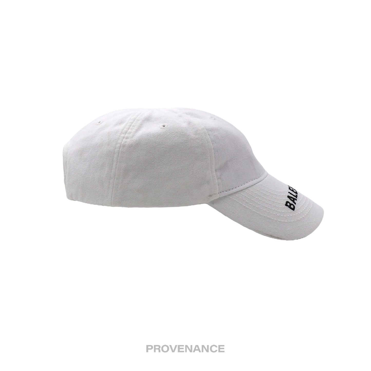 🔴 Balenciaga Embroidered Logo Cap Hat - White