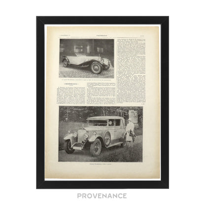 🔴 Mercedes-Benz Antique Vintage Newsprint Ad - 1927 Cars