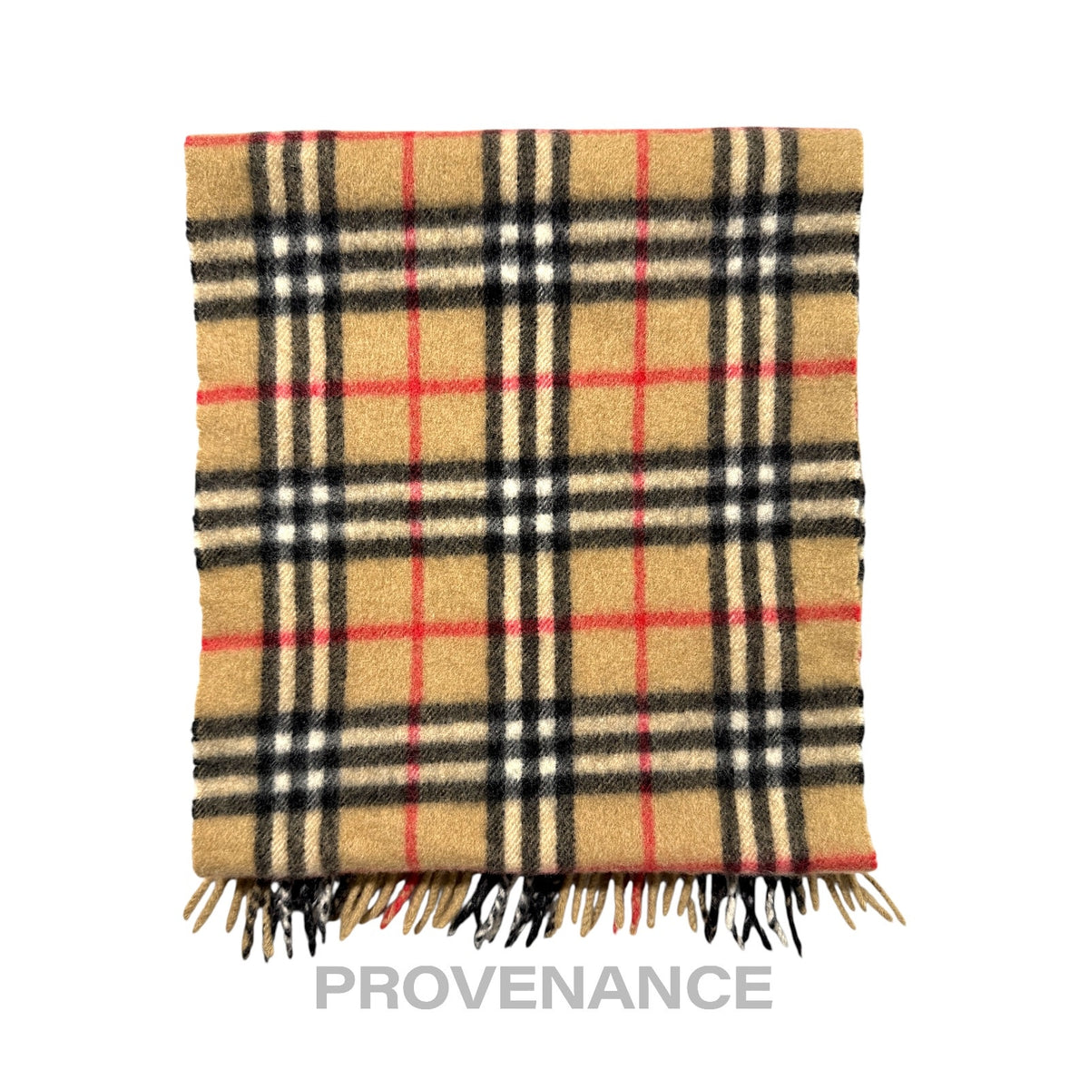 🔴 Vintage Burberrys Scarf Nova Check 100% Cashmere Camel