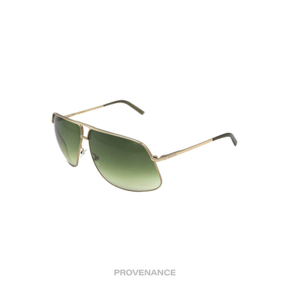 🔴 Gucci Extended Aviator Sunglasses - Brushed Gold