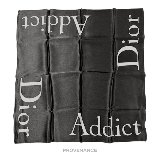 🔴 Christian Dior Addict Silk Scarf 50 - Black