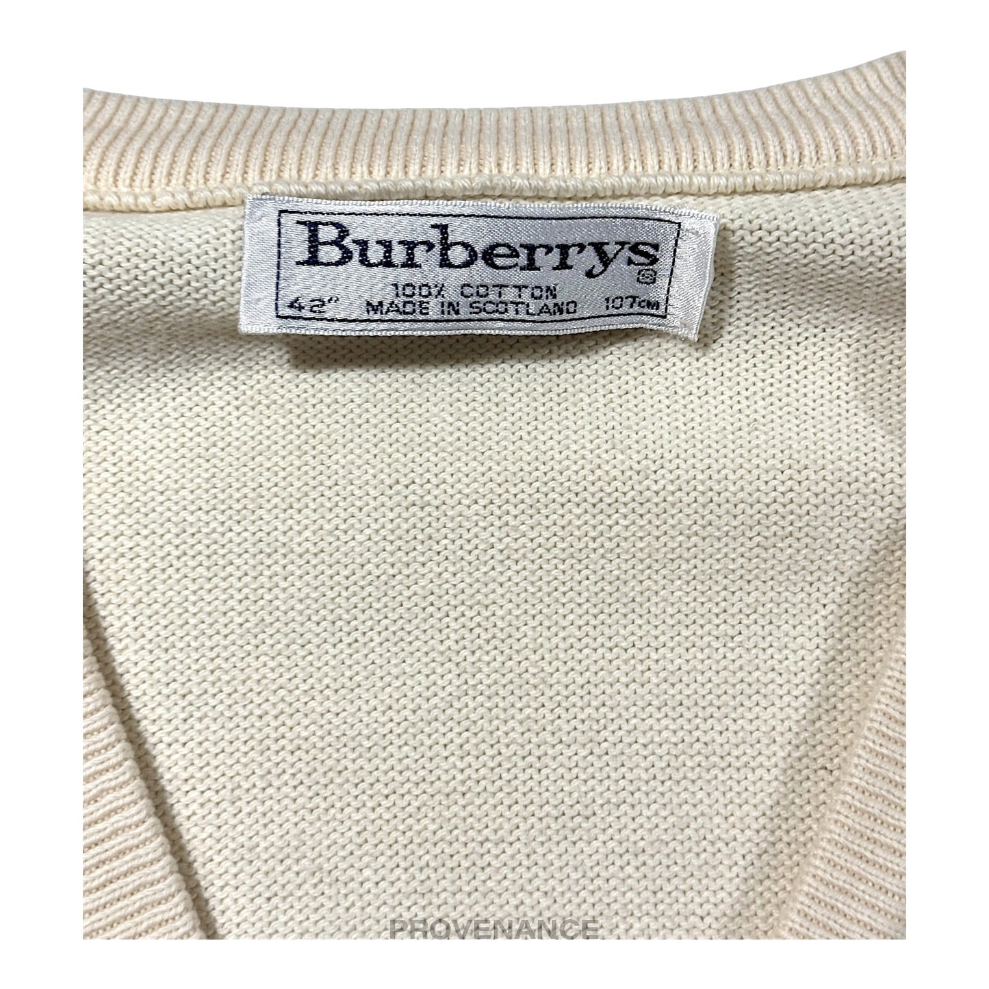 🔴 Burberry Golf Sweater Vest - Cream 42 XL