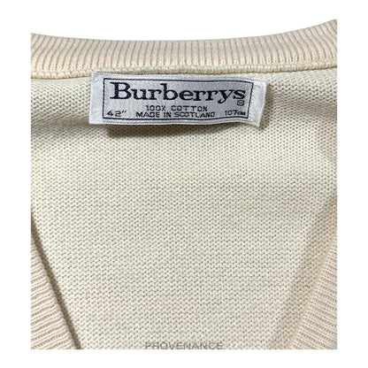 🔴 Burberry Golf Sweater Vest - Cream 42 XL