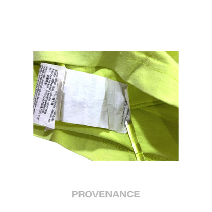 🔴 Balenciaga WFP Logo T-Shirt - Neon Yellow Blue XS