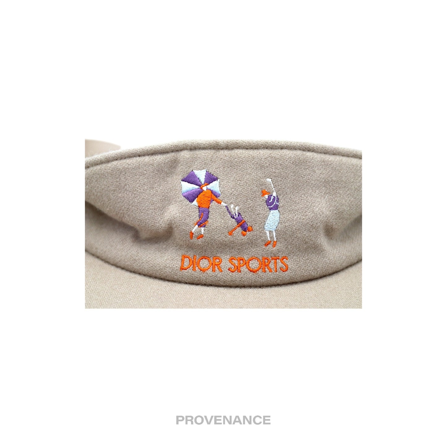 🔴 Dior Sports Golf Embroidered Visor - Sand