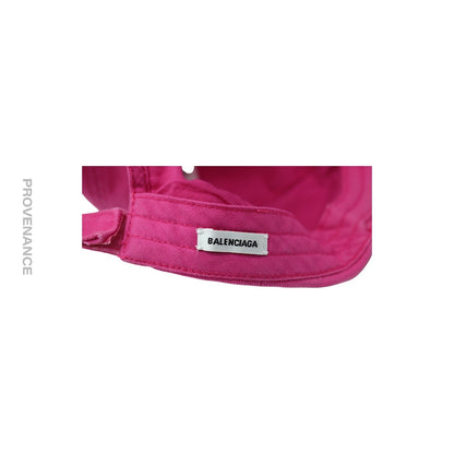 🔴 Balenciaga Embroidered Logo Cap - Washed Pink