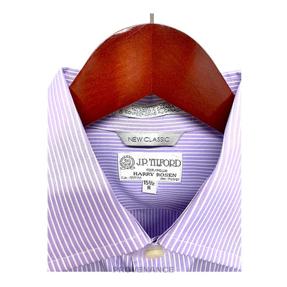 🔴 J. P. Tilford x Harry Rosen Shirt - Purple Striped 15.5