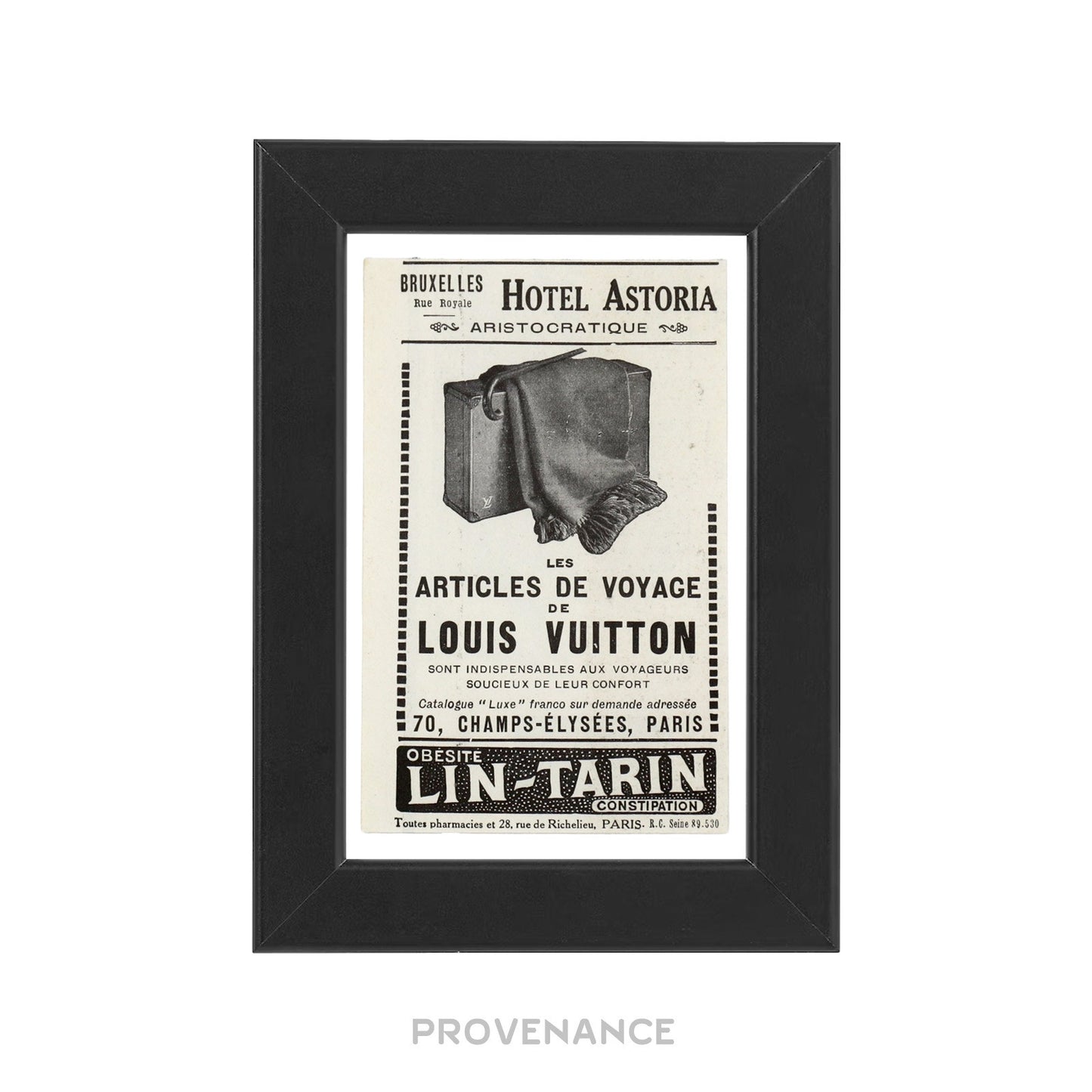 🔴 Louis Vuitton Antique Vintage Newsprint Ad - TRAVEL GOODS