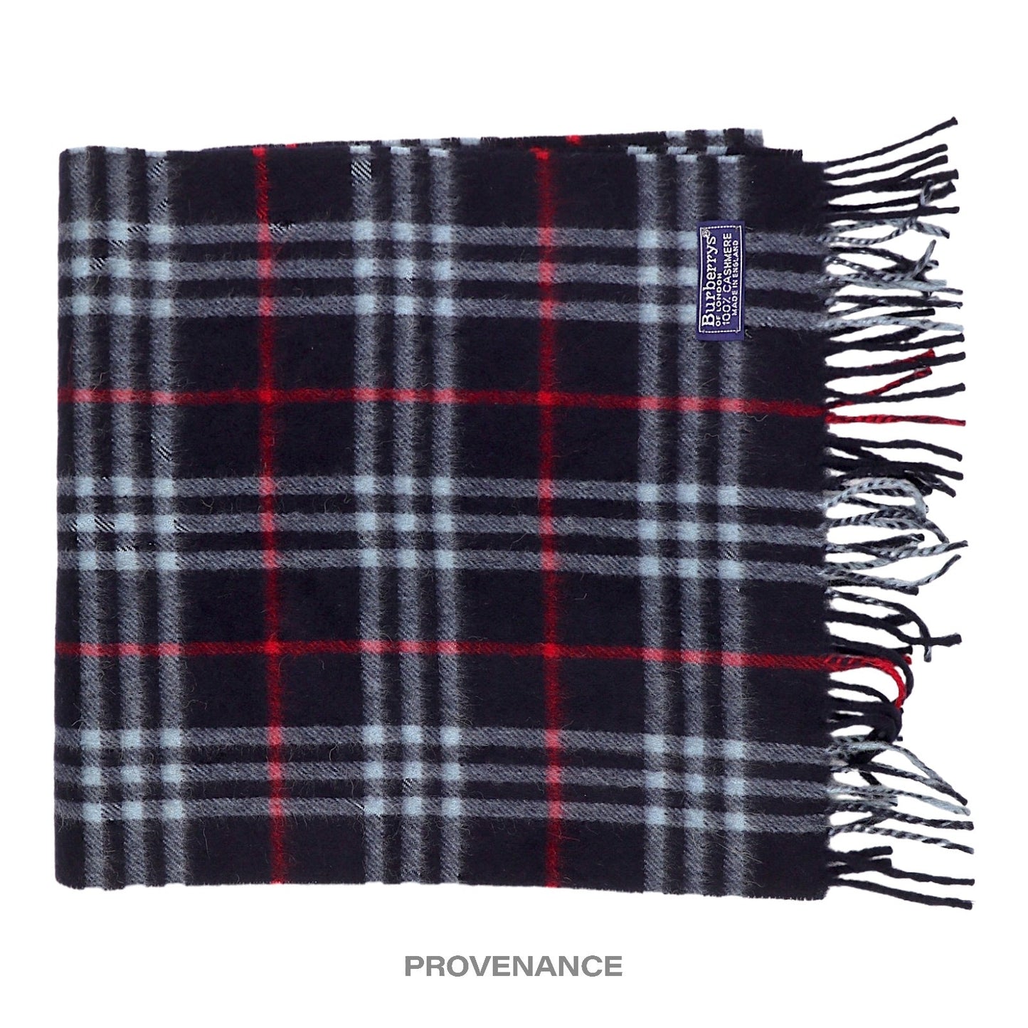 🔴 Burberry Scarf - Nova Check Cashmere Navy