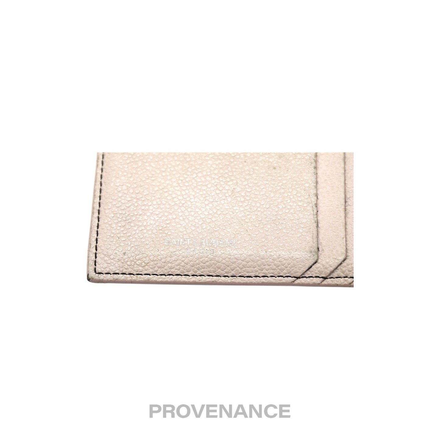 🔴 Saint Laurent Paris SLP Fragment Zip Card Wallet - Powder Pink