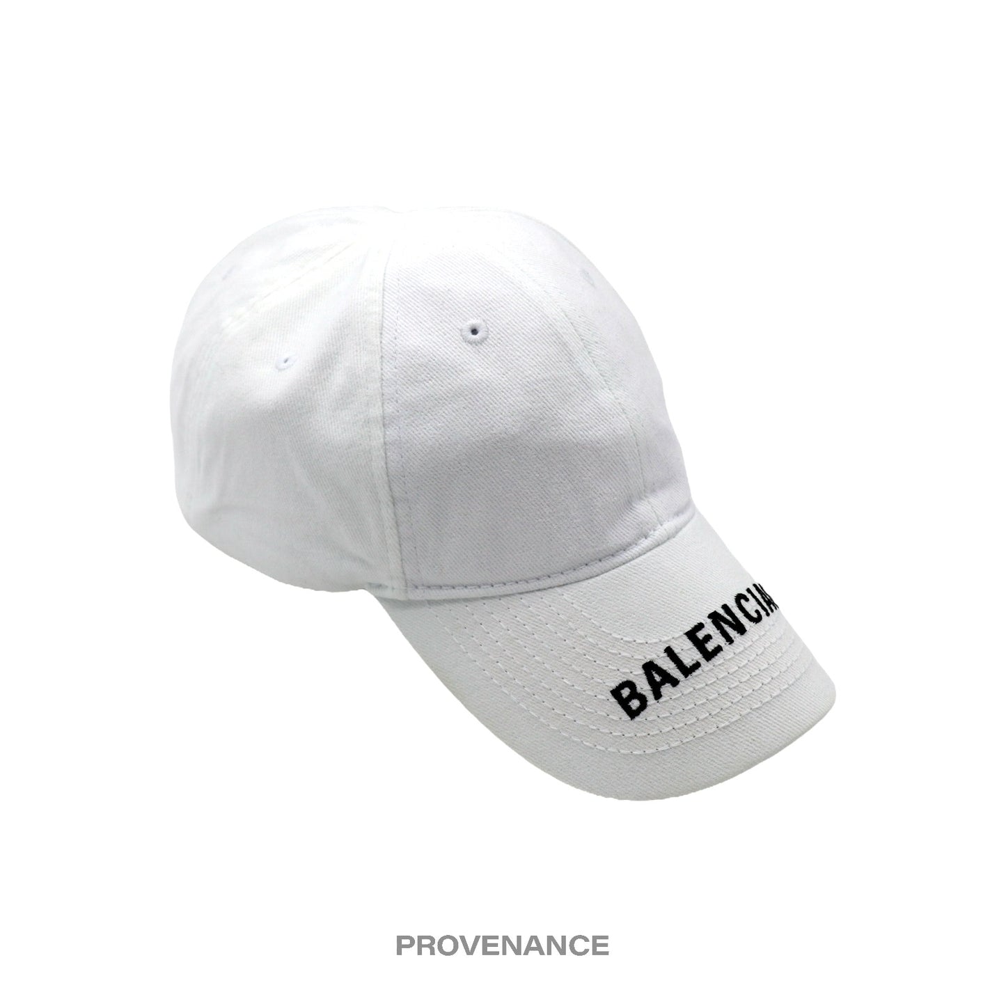 🔴 Balenciaga Embroidered Logo Cap Hat - White