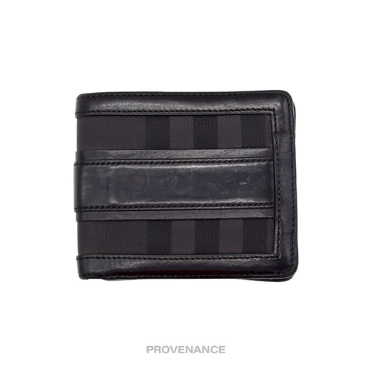 🔴 Burberry Bifold Wallet -  London Check Black Charcoal