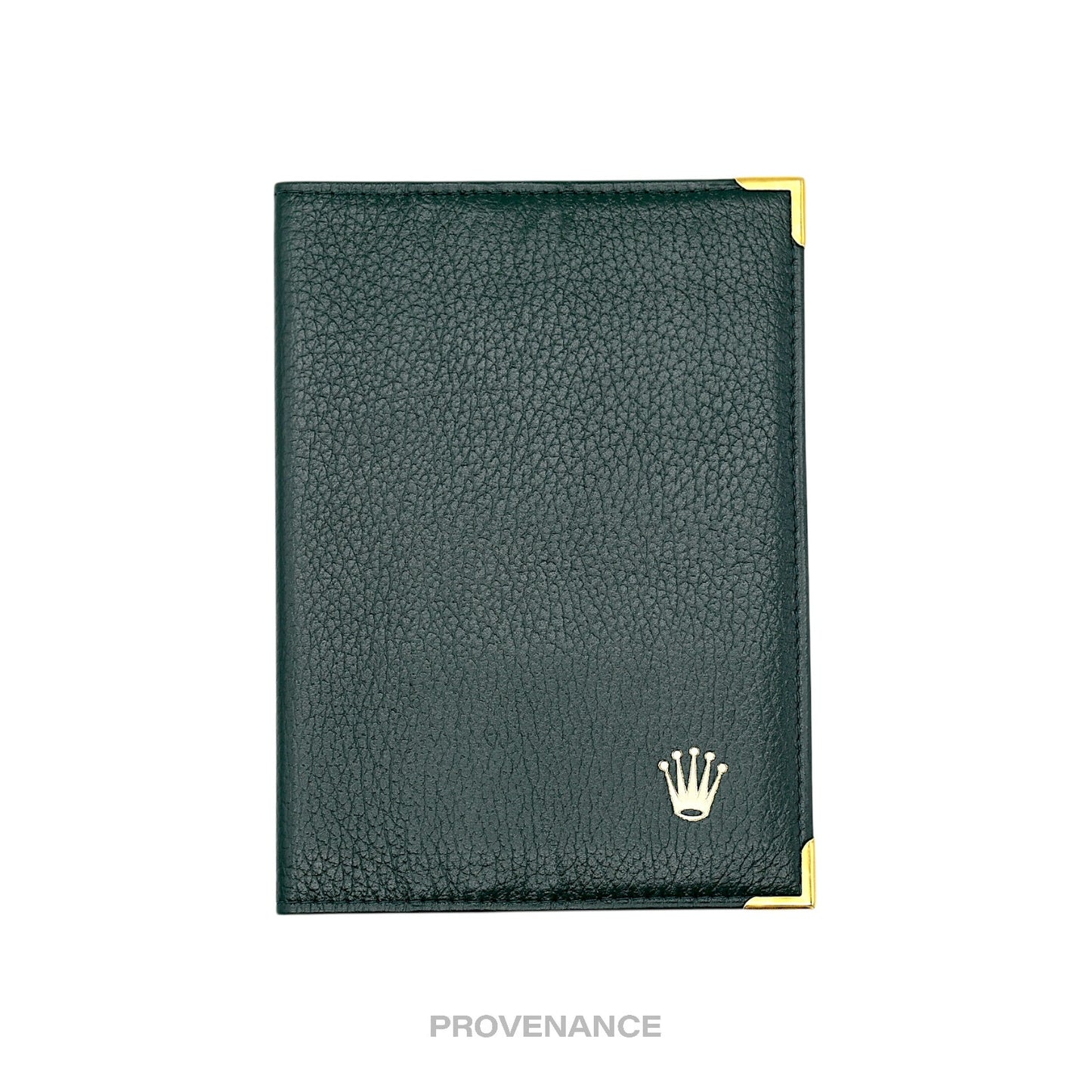 🔴 Rolex Crown Passport Wallet - Forest Green Leather