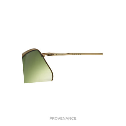 🔴 Gucci Extended Aviator Sunglasses - Brushed Gold