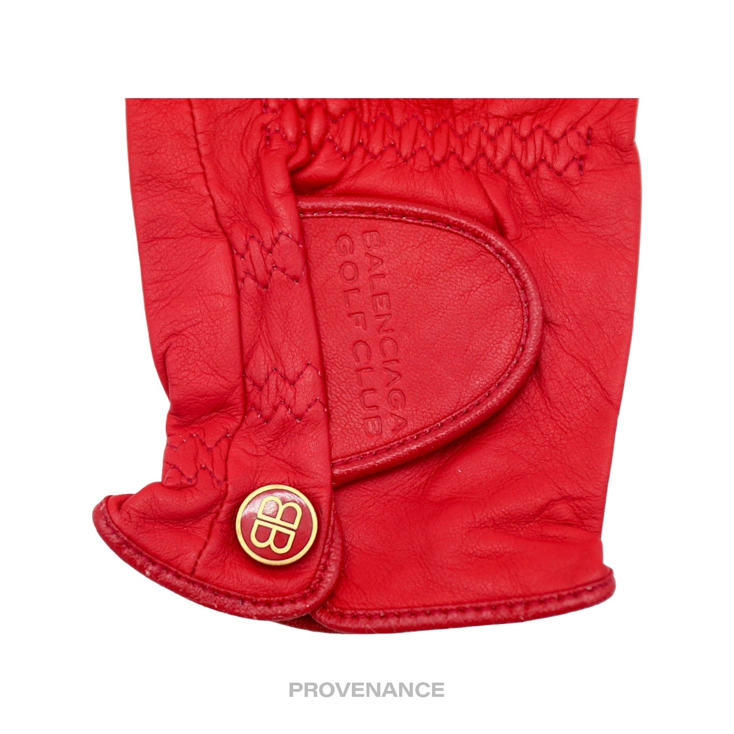 🔴 Balenciaga Golf Glove - Red Leather