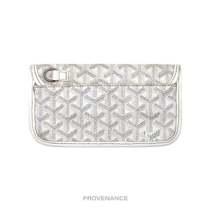 🔴 Goyard St. Louis Pouch Wallet - White Goyardine