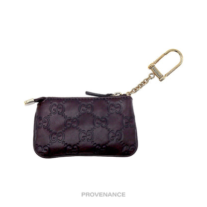 🔴 Gucci Key Pouch Cles - Chocolate Guccissima Leather