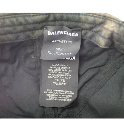 🔴  Balenciaga Embroidered Logo Cap - Archetype Washed Black