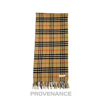 🔴 Vintage Burberrys Scarf Nova Check 100% PURE CASHMERE