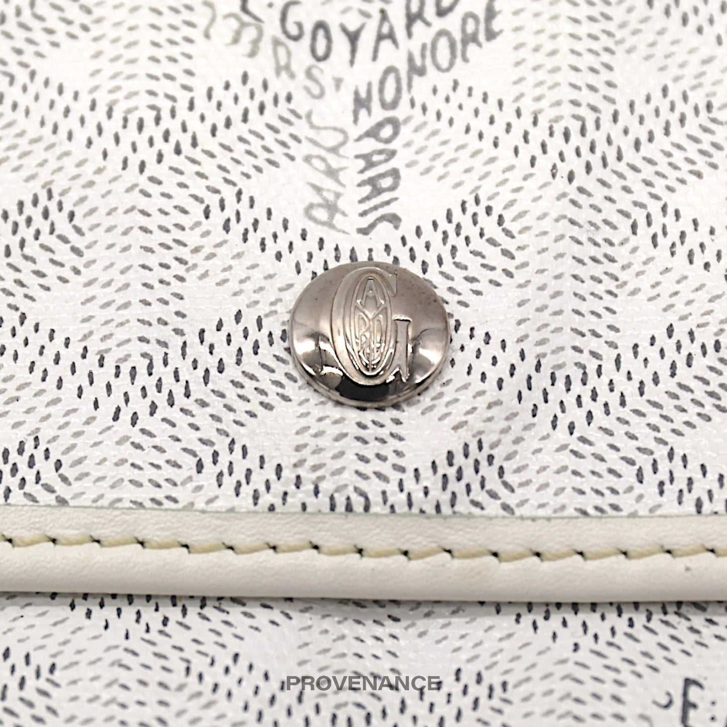 🔴 Goyard St. Louis Pouch Wallet - White Goyardine