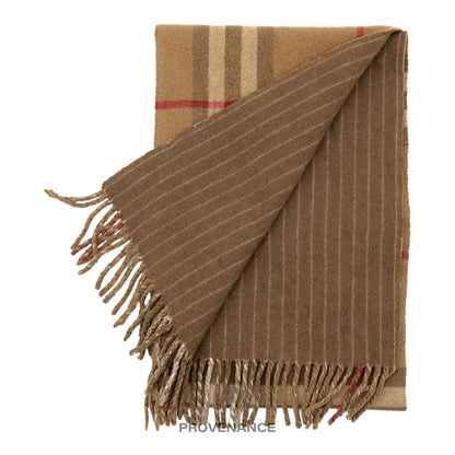 🔴  Burberry Scarf - Two-Tone Nova Check Merino Wool