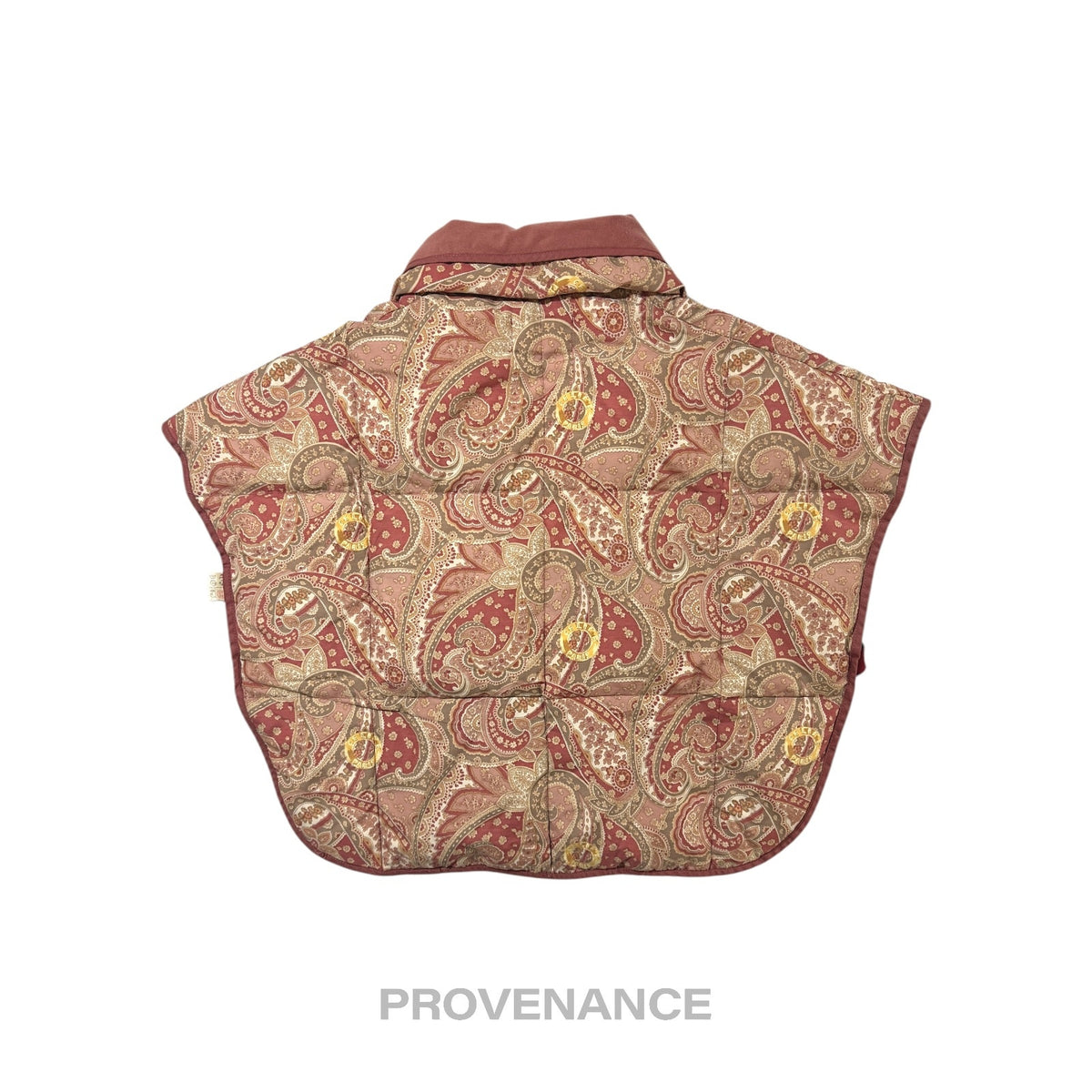 🔴 Celine Logo Padded Down Vest - Red Paisley
