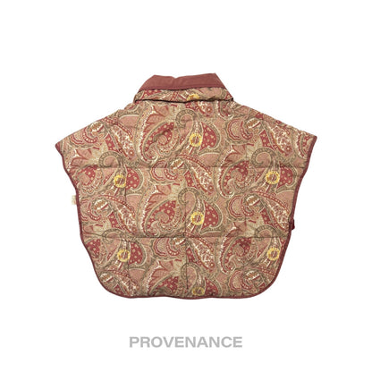 🔴 Celine Logo Padded Down Vest - Red Paisley