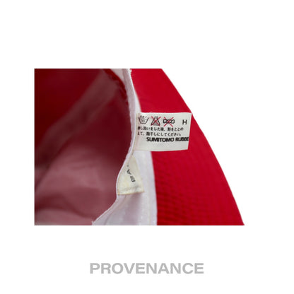 🔴 Balenciaga BB Logo Embroidered Bucket Hat - Red M