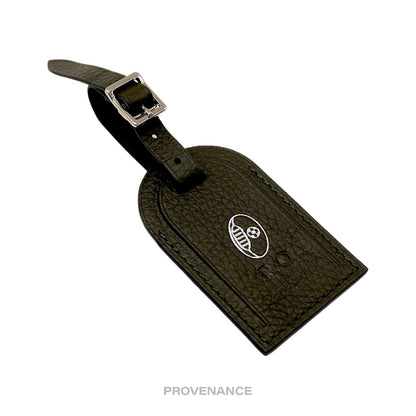 🔴 Louis Vuitton Luggage Tag - Olive Green Taurillon Leather